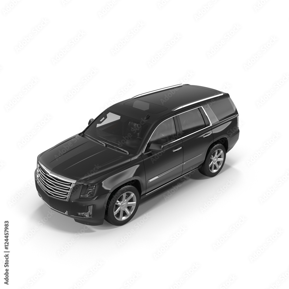 SUV car isolated on a white. 3D illustration