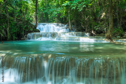Fototapeta Naklejka Na Ścianę i Meble -  Erawan waterfall loacated Kanchanaburi Province , Thailand