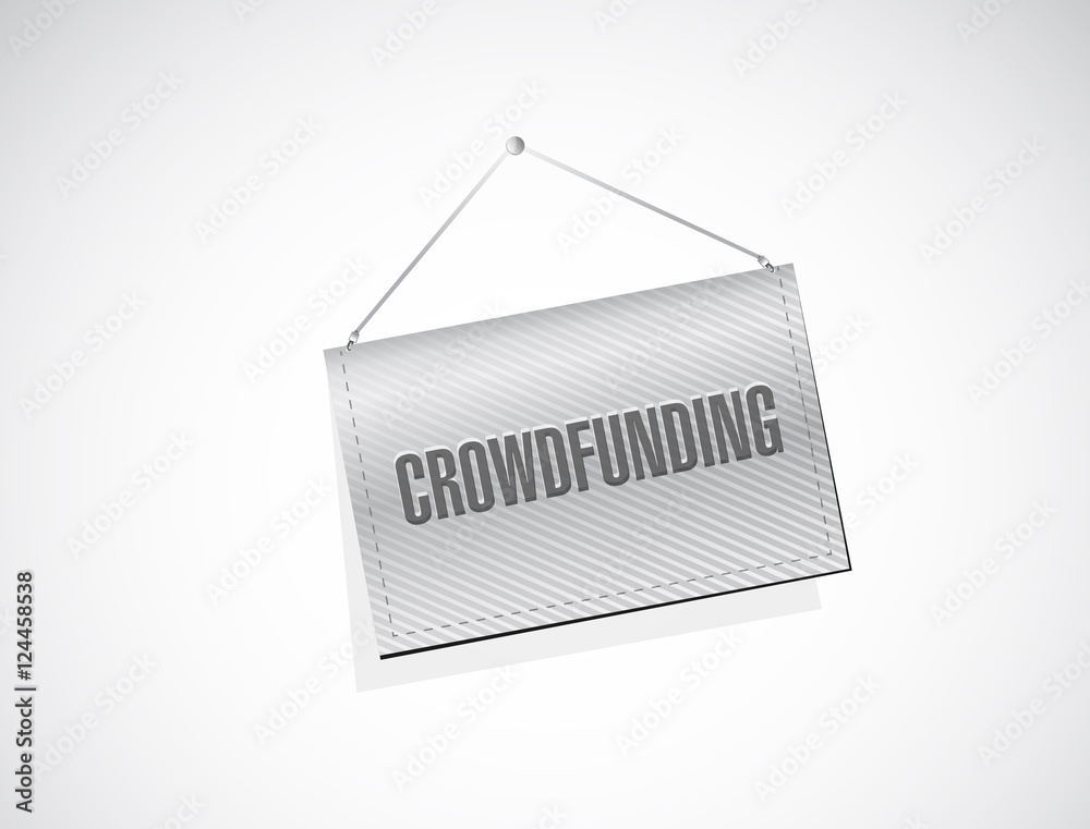 crowdfunding banner sign concept crowdfunding banner sign concept