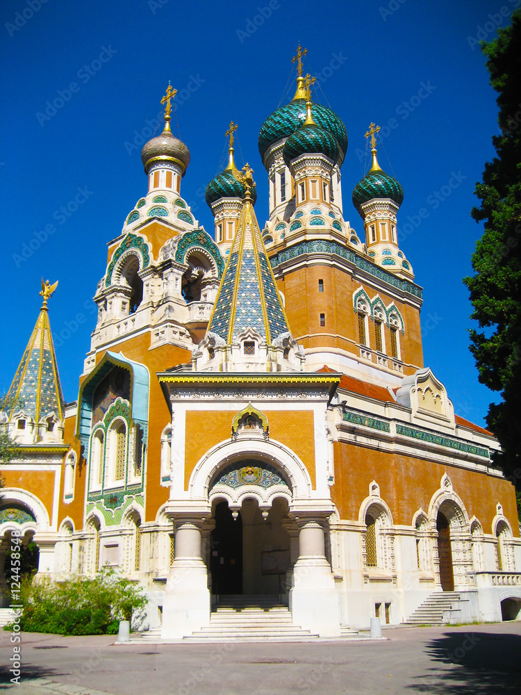 The St. Nicholas Orthodox Cathedral, Russian orthodox church, Nice, France