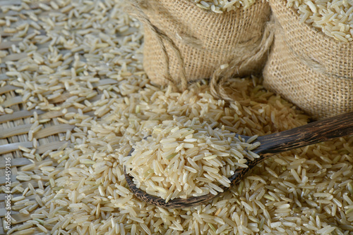 Closeup brown rice