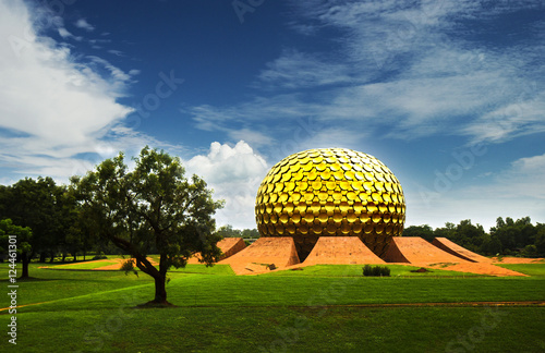 Matrimandir - Golden Temple in Auroville, Tamil Nadu, India