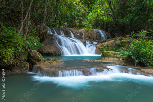 Erawan waterfall loacated Kanchanaburi Province , Thailand © peangdao