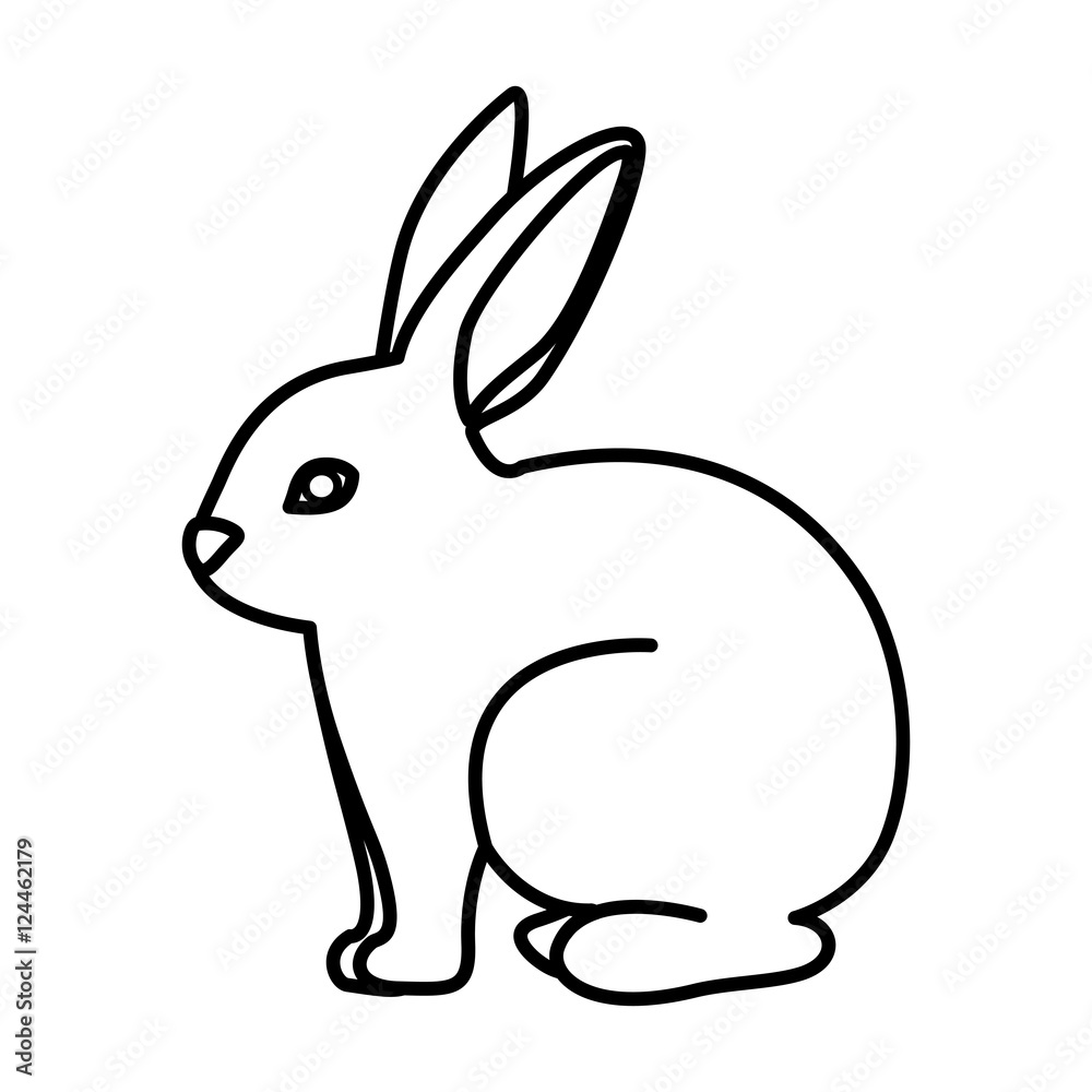 Rabbit icon. Animal cartoon and easter theme. Isolated design. Vector illustration Rabbit icon. Animal cartoon and easter theme. Isolated design. Vector illustration