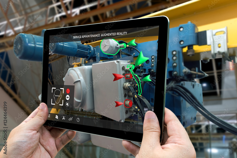 Stockfoto med beskrivningen Industrial 4.0 Augmented reality