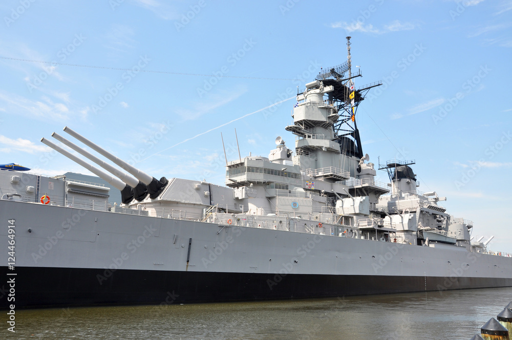 USS Wisconsin Battleship (BB-64) in Norfolk, Virginia, USA. USS Wisconsin Battleship (BB-64) in Norfolk, Virginia, USA.