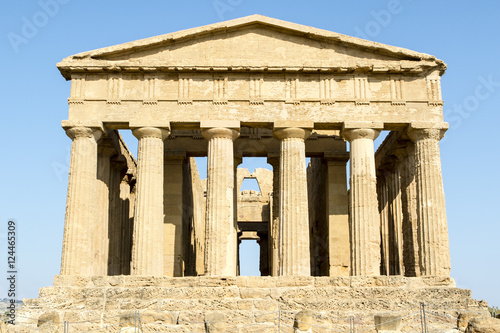 Temple of Concordia, a Greek temple in the Temple Valley (Valle dei Templi) in Agrigento, Sicily, Italy 