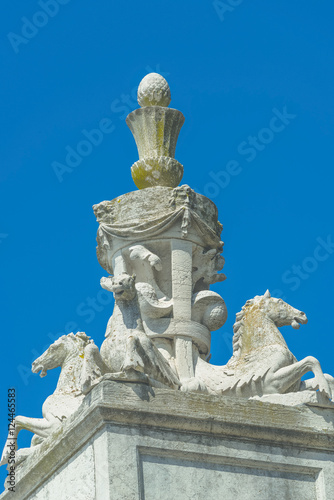 Decoration Elements at roof of Basilica San Marco in Venice, Ita