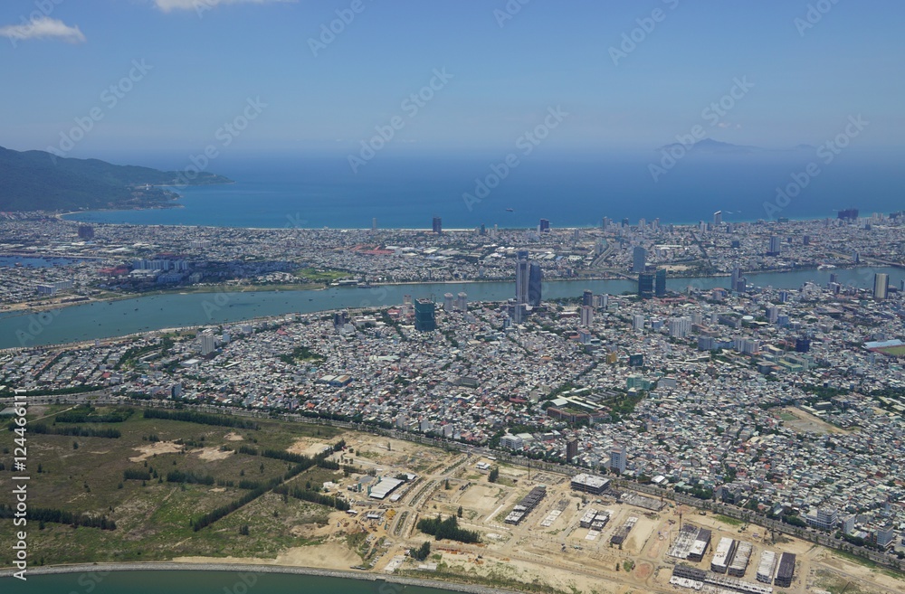 Aerial view of the Da Nang area in Central Vietnam