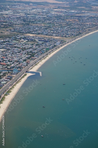 Aerial view of the Da Nang area in Central Vietnam