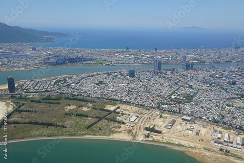 Aerial view of the Da Nang area in Central Vietnam