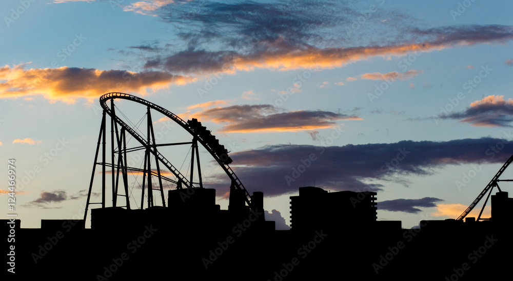Roller Coaster silhouette Roller Coaster silhouette
