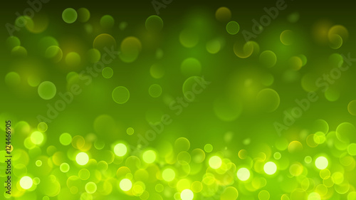 Abstract background with bokeh effect in green