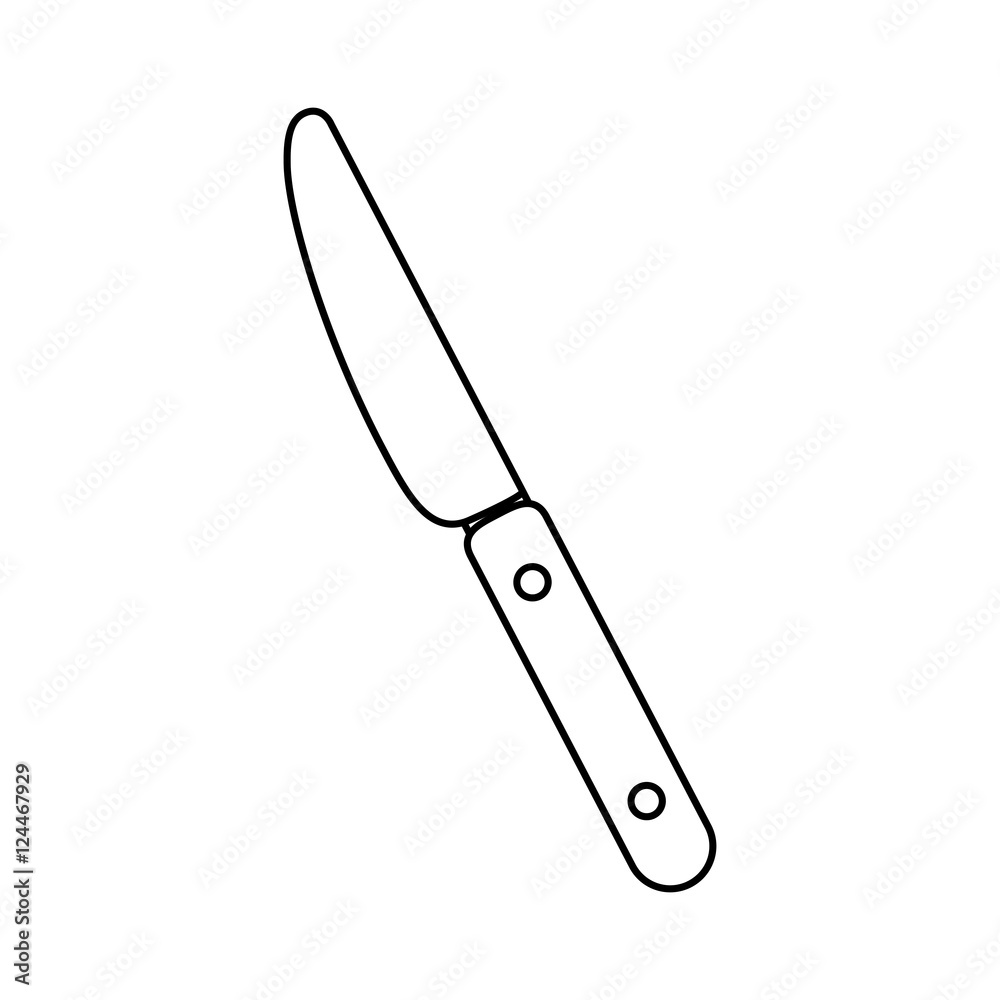 silhouette black with butter knife vector illustration Stock Vector | Adobe  Stock