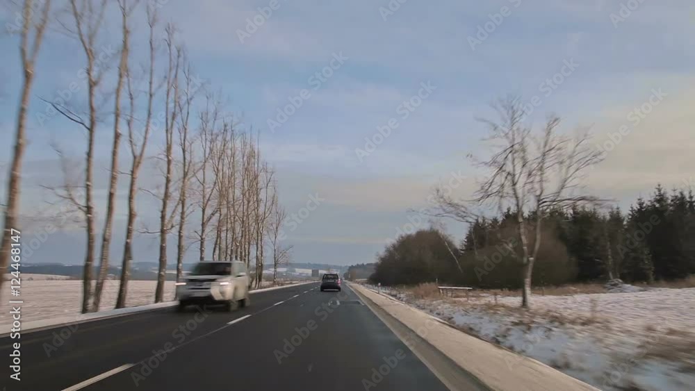 Winter road in the Czech Republic. Winter road in the Czech Republic.
