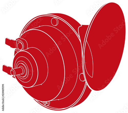Red car horn sign
