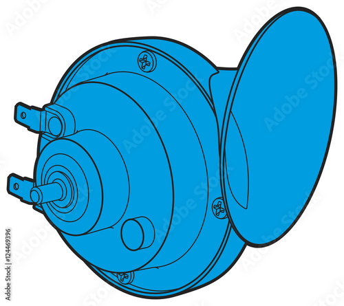Blue car horn sign