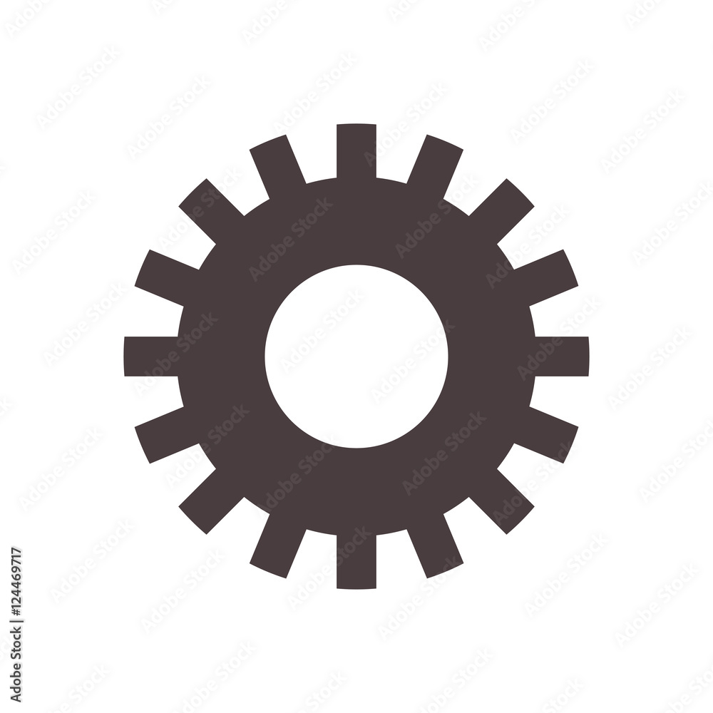 gear or cogwheel mechanic device equipment vector illustration