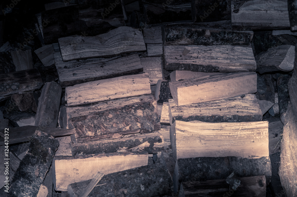 firewood, wood pile