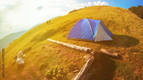 Camping in Carpathian mountains