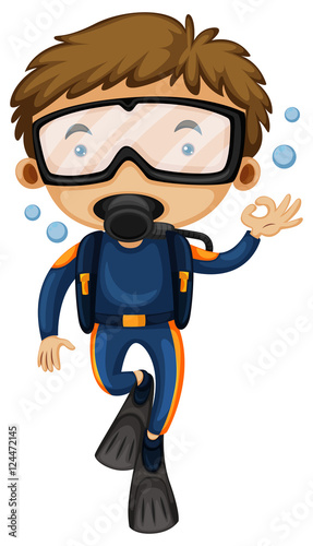 Man doing scuba diving