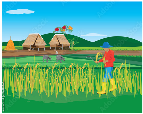 lifestyle of farmer vector design