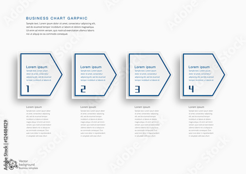 Business Chart 4-Step Process #Vector Graphic 