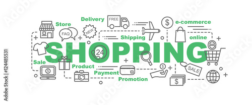 shopping vector banner
