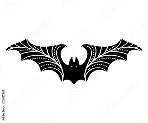 bat silhouette with stylized wings
