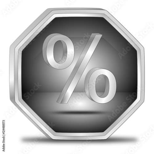 Discount button - 3D illustration