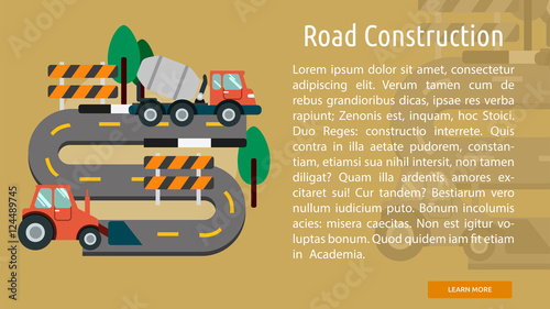 Road Construction Conceptual Banner