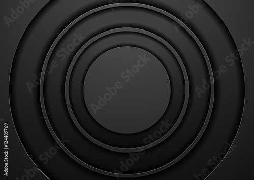 Abstract black concept round shapes background
