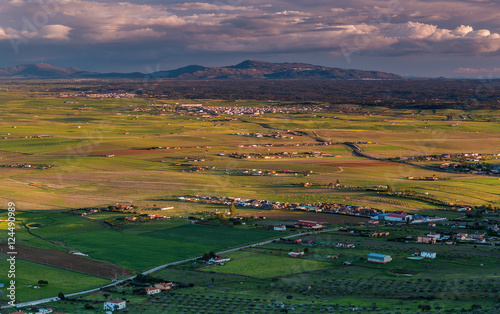 Landscape from the Risco. Sierra de Fuentes. Extremadura. Spain. photo