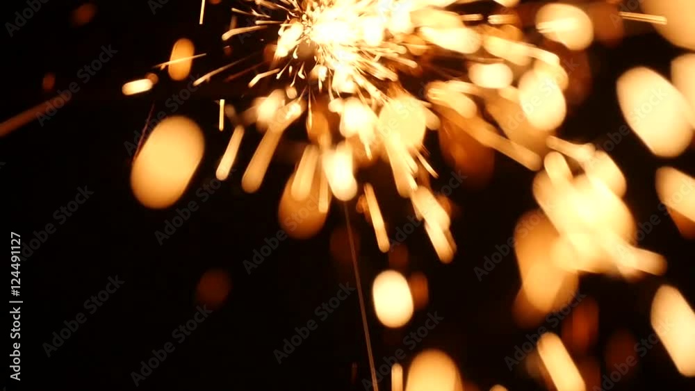 Slow motion shot of the polishing a steel rod with electric grinder