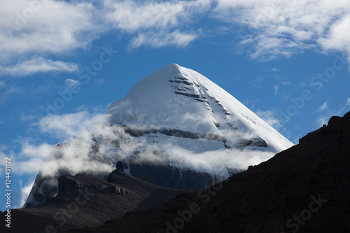 Kailas Mountain Tibet Home Of The Lord Shiva. Kailash object of pilgrimage of buddhist, hindu, jains and adepts of bon religion. Home of the Lord Shiva