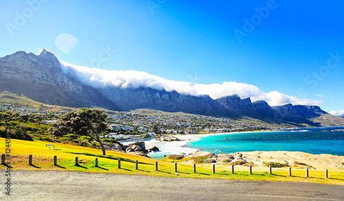 Cape Town Camps Bay, South Africa view on the bay on sunny day
