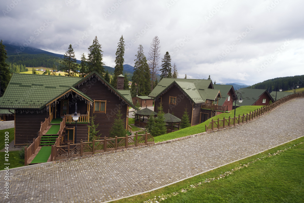 The popular ski resort of Bukovel in the autumn. Ukrainian Carpathians. The popular ski resort of Bukovel in the autumn. Ukrainian Carpathians.