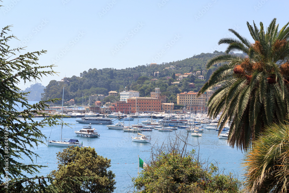 Port of Santa Margherita Ligure with boats, Italy