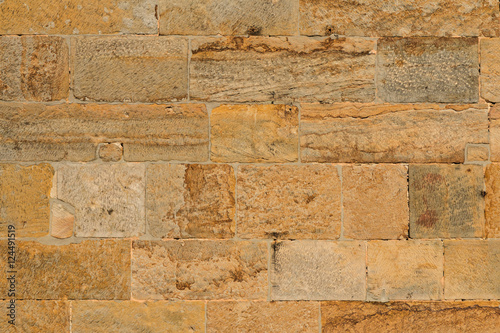 Sandstone wall with structure