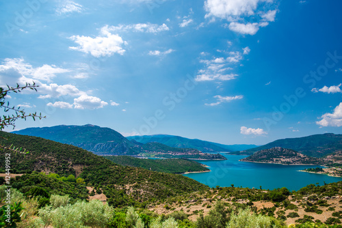 Beautiful montain lake in Greece