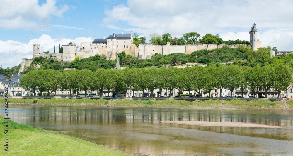 Naklejka premium Burg und Schloss Chinon, Loire, Frankreich