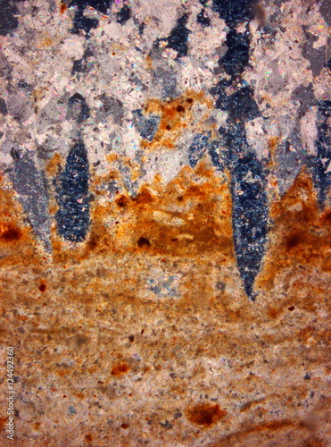 Micro-photo of geological thin section photo