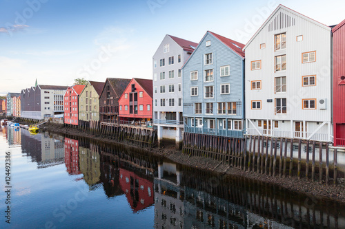  Nidelva river coast. Trondheim, Norway