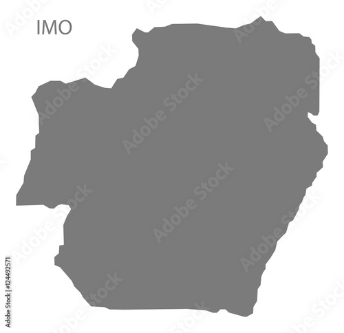 Imo Nigeria Map grey
