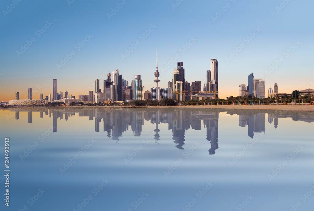 Kuwait City landscape on a calm day