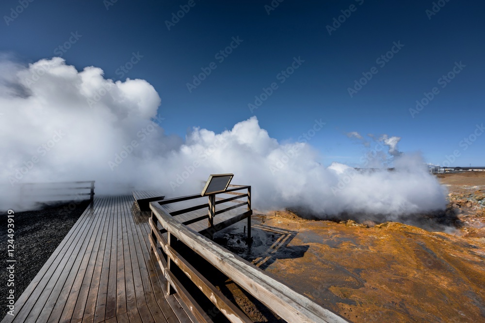 Naklejka premium Geothermally active valley