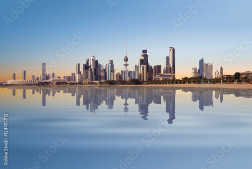 Kuwait City landscape on a calm day photo