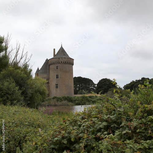 Le château de Suscinio et son étang.