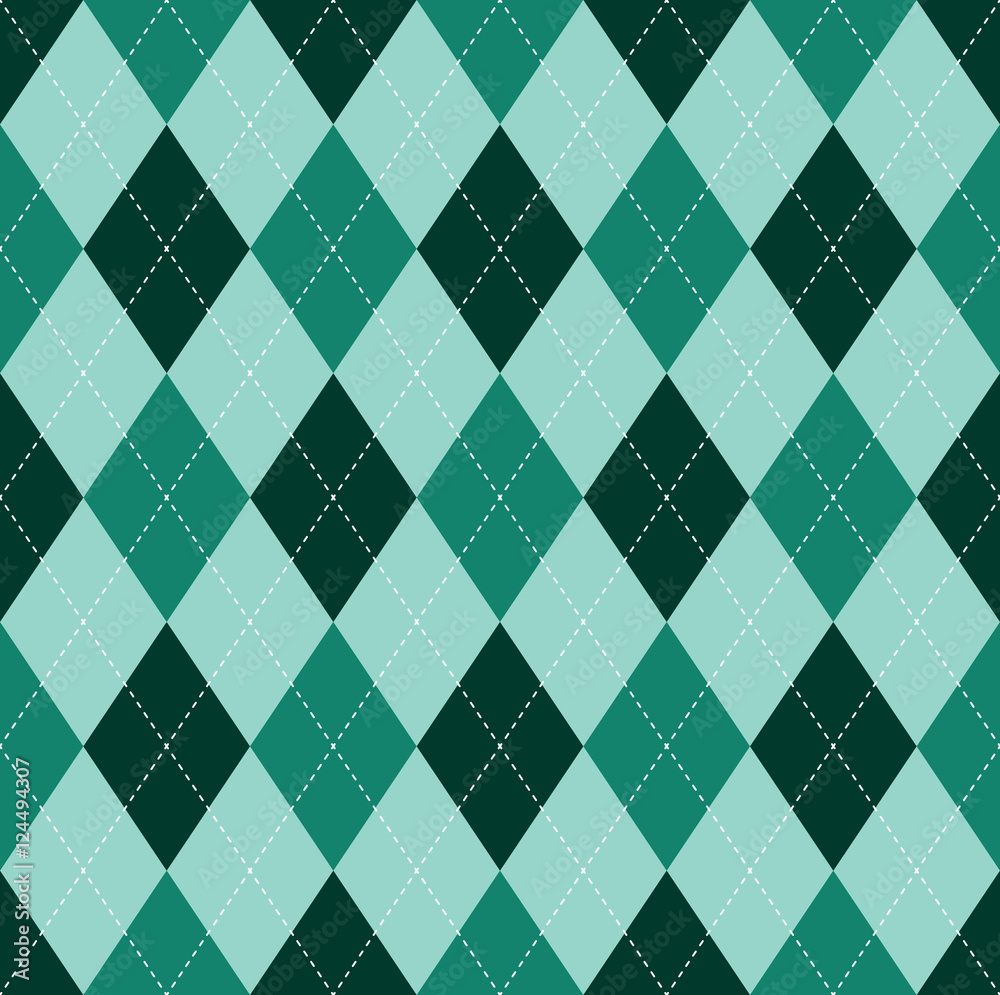 custom made wallpaper toronto digitalSeamless argyle pattern in dark green & turquoise green.