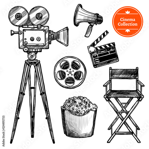 Cinema Hand Drawn Set